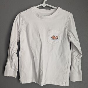 Vineyard Vines kids crew neck white long sleeve shirt harvest theme size 4T